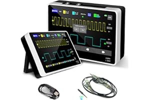 Digital Handheld Oscilloscope, Kethvoz Portable Touch Screen Tablet Oscilloscope Kit with 2 Channels/100Mhz Bandwidth/1GSa/s Sampling Rate/7 inch LCD Touch Screen Waveform Generator