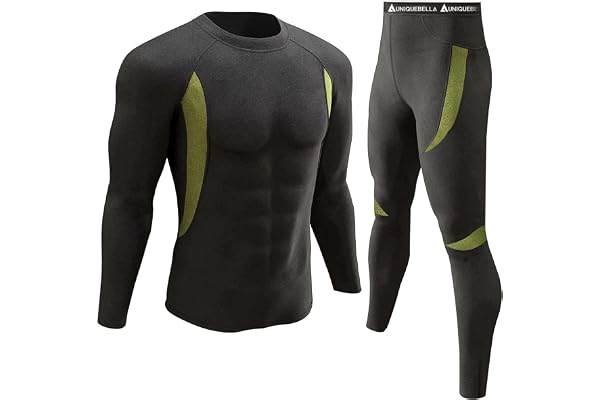 UNIQUEBELLA Ensemble de sous-Vêtements Thermiques Homme Pantalon Ski Collant Thermique Tenue de Sport