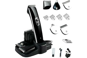 Eurosell Premium HT-20A Akku Haarschneider Haarschneidemaschine Set + Aufsätze + Rasierer + Nasenhaar Trimmer Haar Schneide Maschine Cutter