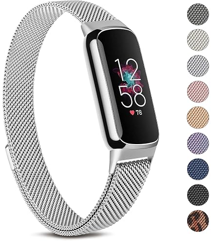 Fitbit Luxe, Fitbit Inspire 3/2 / HR Bands, Ersatz Schmuck Edelstahl Armband Ersatz Lünette Zubehör Uhrenarmband - Österreich
