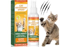 MUOCOBU Cat Deterrent Spray, Cat Repellent Spray, Anti-Scratch Indoor & Outdoor Training Safe, Natural, Effective, Protect Furniture, Sofas, Rugs, Restricted Areas-for Behavior - New Formula 6