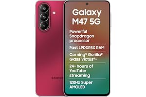 Samsung Galaxy M47 5G (Rogue Red, 6GB RAM, 128GB Storage)| Powerful Snapdragon Processor| Fast LPDDR5x RAM,UFS 3.1 Storage| G