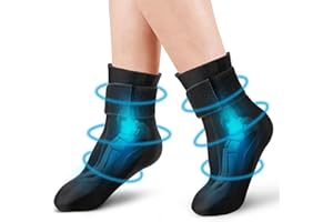 Tolaccea Chaussettes de thérapie par le froid, enveloppe de glace réutilisable pour les pieds, soulagement de la douleur pour la tendinite d'Achille, la fasciite plantaire, le talon du pied (2PCS, L)