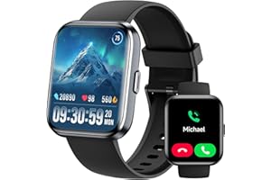 GYDOM Smartwatch Uomo Donna, Orologio Smartwatch Uomo con Alexa, Effettua/Risposta Chiamate, 1,8" Smart Watch Uomo con 100 Sportive, Cardiofrequenzimetro Sonno SpO2, IP68 Fitness Tracker per Android iOS