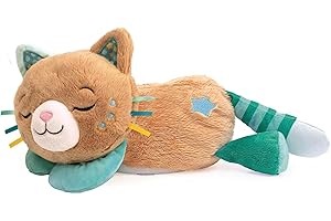 Clementoni Baby Gattino Morfeo, Respira e Fa le Fusa, Gioco Interattivo Musicale Bambini 0+ Mesi, Centro Attività Prima Infanzia, Morbido Peluche, Simula Respiro, Vibra per Relax del Bambino, 17592