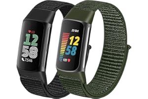 YCHDDER Solo Loop Nylon Straps Only Compatible with Fitbit Charge 6 Straps/Fitbit Charge 5 Straps for Women Men,Adjustable Soft Sport Replacement Band Wristband for Fitbit Charge 6/Fitbit Charge 5