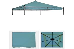 MENDLER Toit de Remplacement pour Toit pergola pavillon Cadiz 4x4m - Turquoise