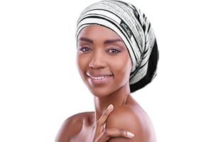 FocusCare ADJUST-4 Gorro de dormir ajustable con forro de satén para rastas, pelo rizado, talla L, Talla única Coffee ]