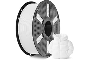 JAYO Filament PLA matowy 1,75 mm Biały 1,1 KG, filament do drukarki 3D PLA matowy, tekstura matowa, dokładność wymiarowa +/- 0,02 mm, szpula 1,1 kg (2,4 funta) dla większości drukarek 3D FDM