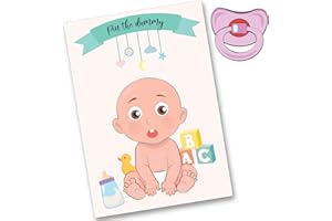 SHMAKI Pin The Dummy On The Baby Baby Shower Game 27 Players Super Size Large A1 (54cm x 84cm) Poster Pink Dummies (Pink, 27 Players)