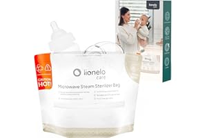 LIONELO ThermBag 16er-Pack Mikrowellen-Sterilisationsbeutel – Wiederverwendbar, BPA-frei – Für Babyflaschen, Schnuller, Milchpumpen – 90 Sek. Schnellsterilisation, Ideal auf Reisen