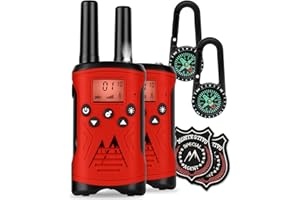 Monte Stivo® Agent walkie Talkie niños | Juego con brújula y Placa | Regalo de Juguetes Ideal para niño y niña a Partir de 5 años (Rojo)