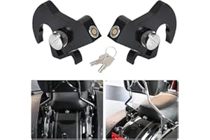 AUFER Detachable Locking Rotary Docking Latches Clips Kits with Keys Compatible with for Touring Softail Sportster Dyna Backrest Sissy Bar Luggage Rack Mounting Docking Latches