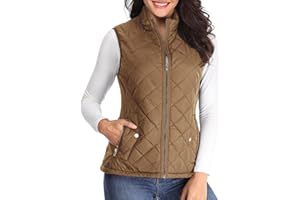 MISS MOLY Doudoune sans Manche Gilet Ultra Légère Veste Manteau Parka Blouson Zippée Hiver pour Femme