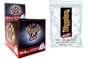 4000 Filtros Krypton 6mm slim para tabaco de liar