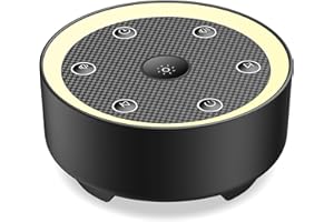 KIPCUSH Schlaf-Soundmaschine mit Weißem Rauschen & 24 Beruhigenden Klängen für Babys und Erwachsene. Timer, Eingelassener Nachtlichtknopf, Dimmbares Licht, Steckdosenbetrieb, Kompaktes Design