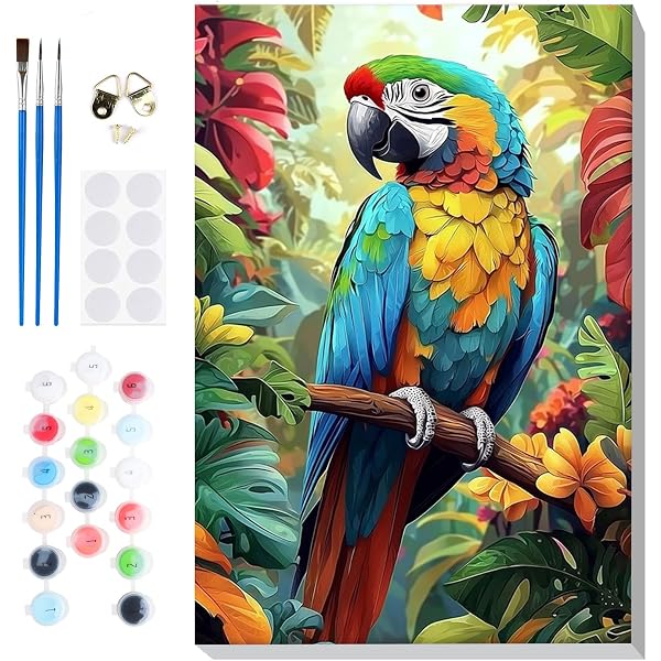 Figured'Art Peinture par Numéro Adulte Falaise et Vagues - Activité Manuelle Kit de Loisir Créatif DIY Numéro d'art Complet - 40x50cm sans châssis en