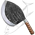 ADHAKEN®Tuna Fish Cutting Knife AK-33 - Premium D2 Steel Blade, 14cm Sharp Blade, 18cm Wide, Ergonomic 15cm Handle, 1200g Weight - Perfect for Filleting, Slicing, and Breaking Down Large Fish