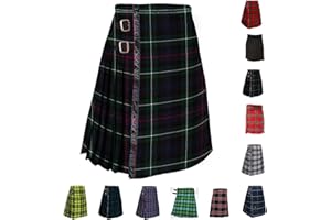 BRAW CLANS TARTANS Deluxe-Kilt für Herren, 4,5 m, verschiedene Karomuster, Taillengröße 76,2–116,8 cm, schottische Anlässe wie Junggesellenabschiede, formelle Veranstaltungen, Polyester und Baumwolle,