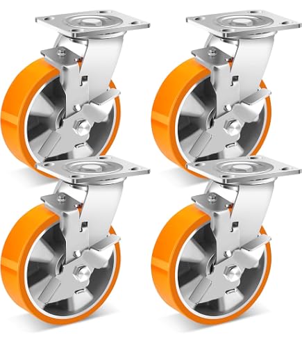 Roulettes Nylon 38 Mm Avec Roulement à Billes – Diam. Axe 8 Mm, Capacité 40 Kg, Pour Meuble, Chariot, Porte Coulissante