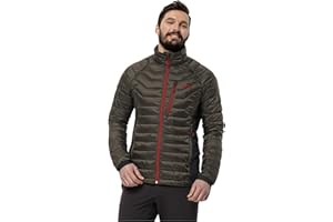 Jack Wolfskin Męska kurtka puchowa Routeburn Pro z izolacją softshell - zimna kawa