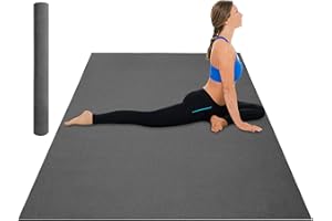 IlGruppone Tappeto per Esercizi Grande Extra Large 120 x 180 Cm Antiscivolo Resistente Tappetino Allenamento Pilates - Grigio