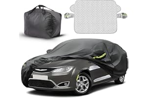 Buho Boost Classic - Telo Auto 100% Impermeabile con Parasole Incluso - Telo Copriauto Da Esterno con 2 Zip Strategiche - Protezione Completa Pioggia/Neve/UV/Polvere - Misura Universale Auto SUV