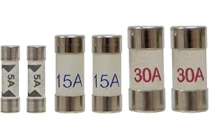 A1 ELECTRICS A1ELECTRICS.COM Consumer Unit Fuses UK Mixed 6 Pack - 2 x 5 Amp 15 Amp and 30 Amp - BS1361 5A 15A 30A - For Fuses Carriers