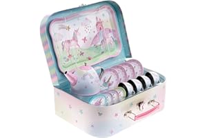 Jewelkeeper Service de Thé Enfants - Jouet de Cuisine en Coffret Cadeau - pour 3 Ans et Plus - Jouet Fille Dînette - Accessoire de Jeux - Jouets Enfant - Idéal pour Noël
