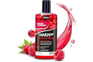 JOYDIVISION WARMup aceite de masaje frambuesa 150 ml I Líquido de masaje corporal efecto de calor I Aceite de masaje con olor y sabor a frambuesa I Aceite de masaje para parejas I Massage Oil
