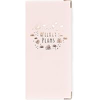7mm Weekly Planner Pink, 120 leaves, Printed Hardbound Notepad, 9.5 x 20.5 cms