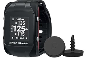 Shot Scope Erwachsene Watch und Automated Performance Tracking System, Black, One Size, GAGPSSS