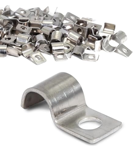 MgcTolBox U-Collier de Serrage Tuyau Robustes 10 mm, Anneaux de Serrage - Tuyau Pour Fixation/Attache Tube - 10 Pcs