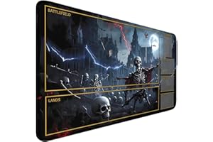 SMATCAMP MTG Playmat Zones, 24" x 14" Skeleton Army MTG Mats Stitched Edges Trading Card with Storage Bag Smooth Rubber Surface Battle Game Mat