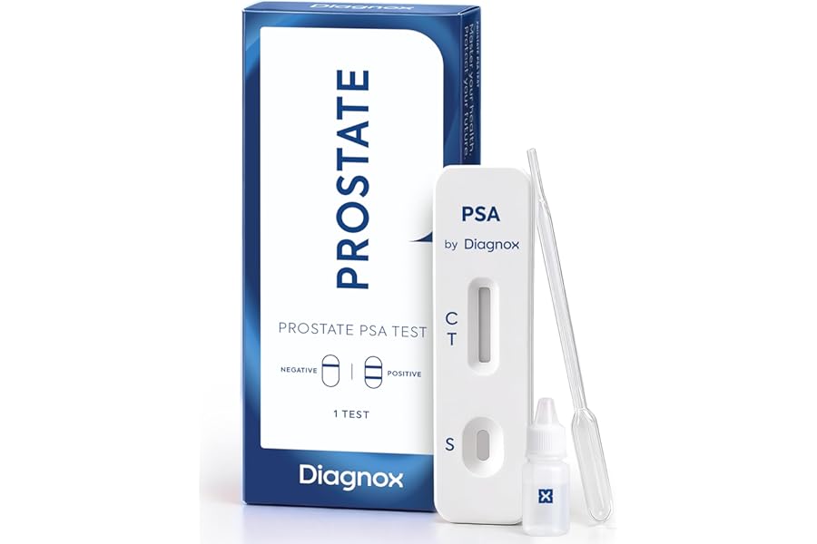 Diagnox Health PSA Test Kit for Men - At-Home Prostate Health Screening Blood Test - Clinically Validated, 99.3% Sensitivity - Results in 5 Minutes - CE Certified (1 Test)