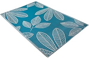 Coopers of Stortford Teal Outdoor Garden Rug (150 X 240CM)
