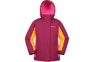 Mountain Warehouse Veste de Ski Honey Enfants - Résistante à la Neige, Poignets réglables, Doublure Polaire, Jupe Pare-Neige intégrée -Parfaite pour Tenir Chaud en Hiver