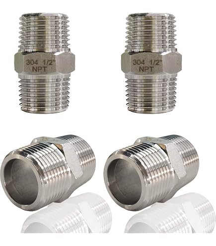 3/4" BSP Male To 1/2" BSP Female Stainless Steel Reducer Pipe Fitting - 304 Grade 3 thumbnail image