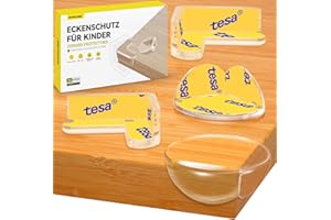 ‎ECHOCUBE ECHOCUBE 30 opakowań przezroczystych ochraniaczy narożników, ochrona przed dziećmi, ochrona krawędzi z taśmami samoprzylepnymi TESA do stołu, mebli, kształt litery L i R