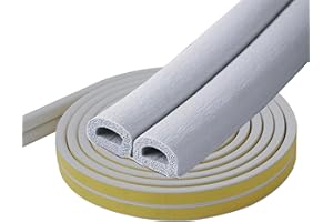 DESDIRA 10M Guarnizione Finestra Porta, Grigio, 9mm(L) X 6mm(H) D-Tipo Nastro Sigillante Autoadesivo, Paraspifferi Finestre per Finestra Porta Isolamento Freddo, Rumore e Collisione,5M x 2 Rotoli (Grigio 10M)