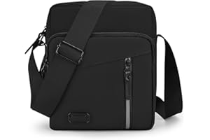 Tuaeccki Borsello Uomo Tracolla Pelle Borsa a Spalla da Uomo Borse Messenger di Grande Capacità Regolabile Borsa Tracolla da Uomo e da Donna per Lavoro Ufficio Viaggio Commerciale, Nero