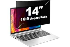 salipt 14 inch Computer Privacy Screen Filter for 16:9 Widescreen Display, Monitor Screen Privacy Filter,Anti Spy Anti-Glare Blue Light Blocking Screen Protector Film (WxH: 310mmx174mm)