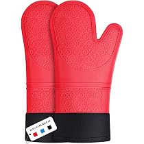 N/E RXYY Guanti da forno in cotone trapuntato con albero verde, rana e