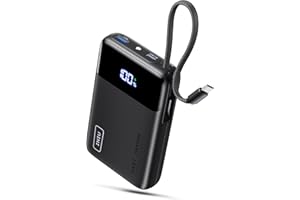 INIU 45W Power Bank, Ultra Klein 20000mAh Powerbank mit Integriertem USB-C Kabel, Schnellladen Externe Handyakkus USB-C In&Out, Klein Aber Stark für iPhone 17 16 15 Pro, Samsung S22, Xiaomi, iPad etc