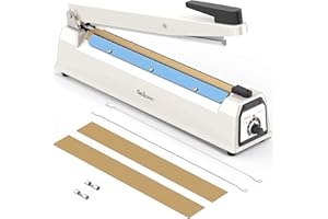 Impulse Heat Sealer for Plastic Bags,12-inch, Commercial Bag Sealers, Shrink Wrap Machine, Mylar Bag Sealer, HeiGuno