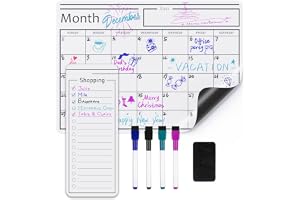 Amazon Basics - magnetisk whiteboardfilm, torr avtorkning, kalender, 30,5 cm x 43,2 cm