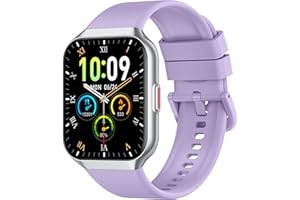 HOIFA Smartwatch Uomo Donna con Effettua/Risposta Chiamate, 1.85'' HD Orologio Smartwatch con Cardiofrequenzimetro Sonno Contapasso, 110+ Sportive Orologio Fitness（Viola Intenso）