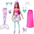 Barbie Doll, Mermaid Toys, Barbie Clothes and Accessories, Fantasy Dress-Up Set, Baby Unicorn and Dragon Pets, HLC28
