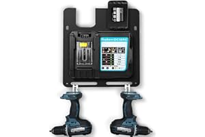 JYiuog Supporto da Parete per Batterie e Caricabatterie Makita, 2 Pezzi, Adatto per Officina e Garage