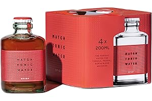 MATCH TONIC WATER Match Tonic Spicy, Acqua Tonica, 4 bottiglie da 200ml, Ideale al Posto del Ginger Beer, con Peperoncino Rosso, Pepe Nero e Zenzero Fresco, Basso Contenuto di Zucchero, Materiale 100% Riciclato